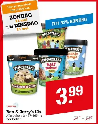 Coop Ben & Jerry's IJs aanbieding