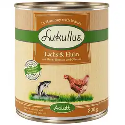 Zooplus Lukullus Naturkost Adult en Senior - Adult Zalm & Kip aanbieding