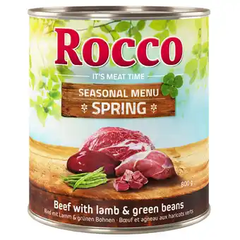 Zooplus 24x800g Lente Menu Lam met Sperziebonen Rocco Natvoer Honden aanbieding