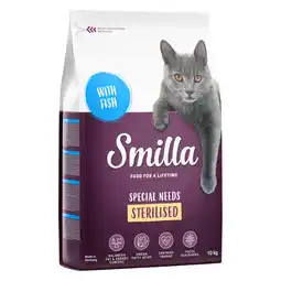 Zooplus 10 kg Smilla Kattenvoer - Adult Sterilised Vis Kattenvoer aanbieding