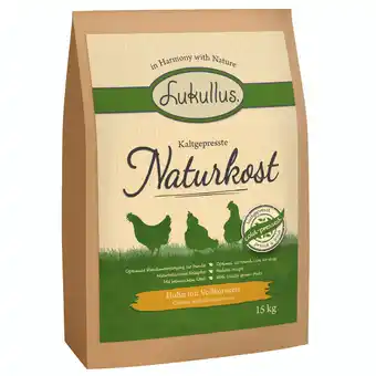 Zooplus Lukullus droogvoer - Adult Koudgeperst Kip & Volkorenrijst (15 kg) aanbieding