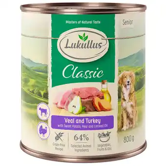 Zooplus Lukullus Naturkost Senior - 12 x 800 g aanbieding