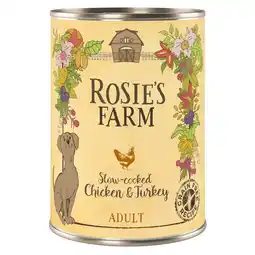Zooplus Rosie's Farm Adult 6 x 400 g - Kip & Kalkoen aanbieding