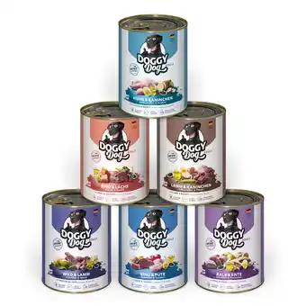Zooplus 24x800g Doggy Dog Adult Mix (6 soorten) nat hondenvoer aanbieding