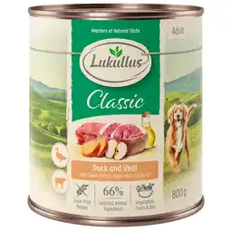 Zooplus Lukullus Naturkost Adult en Senior - Adult Eend & Kalf (graanvrij) aanbieding