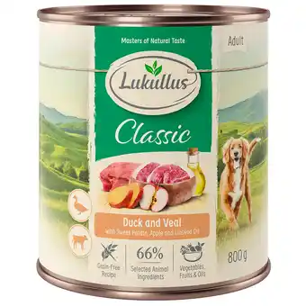 Zooplus Lukullus Naturkost Adult en Senior - Adult Eend & Kalf (graanvrij) aanbieding