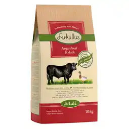 Zooplus Lukullus droogvoer - Adult Angus-rund & Eend (10 kg) aanbieding