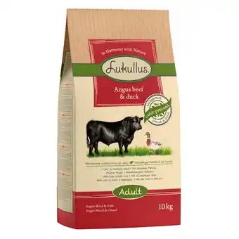 Zooplus Lukullus droogvoer - Adult Angus-rund & Eend (10 kg) aanbieding