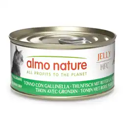 Zooplus Voordeelpakket: 24x70g Almo Nature HFC Gelei Tonijn met Rode Poon natvoer voor katten aanbieding