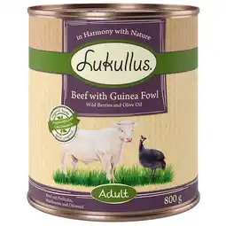 Zooplus Lukullus Naturkost Adult en Senior - Adult Rund & Parelhoen (graanvrij) aanbieding