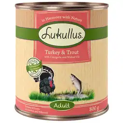 Zooplus Lukullus Naturkost Adult en Senior - Adult Kalkoen & Forel (graanvrij) aanbieding