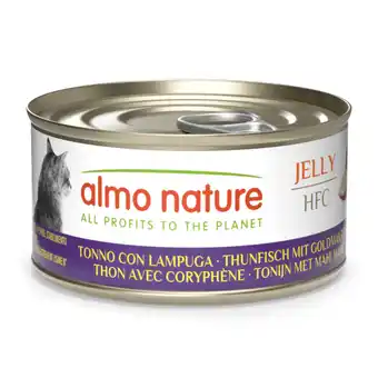 Zooplus Voordeelpakket: 24x70g Almo Nature HFC Gelei Tonijn met goudmakreel natvoer voor katten aanbieding
