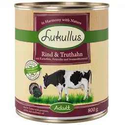 Zooplus Lukullus Naturkost Adult en Senior - Adult Rund & Kalkoen (graanvrij) aanbieding