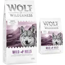 Zooplus 14 kg Wolf of Wilderness Hondenvoer, Wild Hills - Eend aanbieding