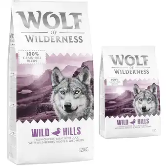 Zooplus 14 kg Wolf of Wilderness Hondenvoer, Wild Hills - Eend aanbieding