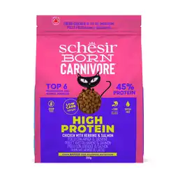Zooplus Voordeelpakket: 2x 255 g Schesir Born Carnivore Hoog Eiwit Kip met Haring & Zalm Kattenvoer droog aanbieding