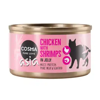 Zooplus 6x85g Thai / Asia in Gelei Kip met Garnalen Cosma Kattenvoer aanbieding
