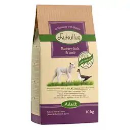 Zooplus Lukullus droogvoer - Adult Barbarie-eend & Lam (10 kg) aanbieding