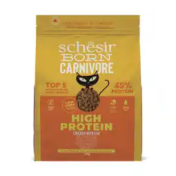 Zooplus Voordeelverpakking : 4x 255g Schesir Born Carnivore High Protein Kip met Ei droogvoer voor katten aanbieding