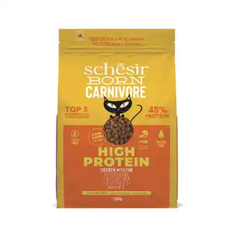Zooplus Voordeelverpakking : 4x 1,25kg Schesir Born Carnivore High Protein Kip met Ei droogvoer voor katten aanbieding