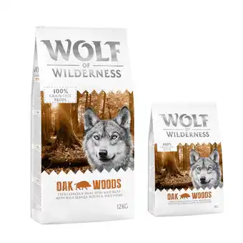 Zooplus 14kg Oak Woods Wild Zwijn Wolf of Wilderness Hondenvoer aanbieding