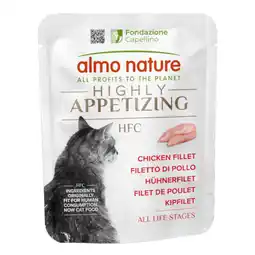 Zooplus Voordeelverpakking: 24x50g Almo Nature HFC Zeer Smakelijk Kipfilet natvoer voor katten aanbieding