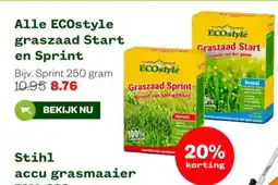 Welkoop Alle ECOstyle graszaad Start en Sprint aanbieding