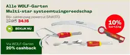 Welkoop Alle WOLF Garten Multi star systeemtuingereedschap aanbieding