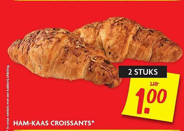 Dekamarkt Ham-Kaas Croissants aanbieding