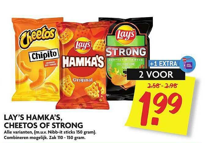 Dekamarkt Lay's Hamka's, Cheetos Of Strong aanbieding