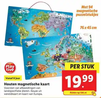 Lidl Play Tive Houten Magnetische Kaart aanbieding