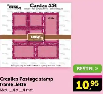 Boekenvoordeel Crealies Postage stamp frame Jette aanbieding