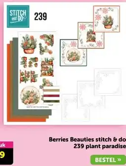 Boekenvoordeel Berries Beauties stitch & do 239 plant paradise aanbieding