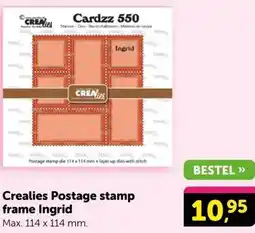 Boekenvoordeel Crealies Postage stamp frame Ingrid aanbieding