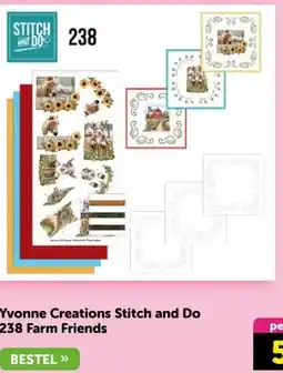Boekenvoordeel Yvonne Creations Stitch and Do 238 Farm Friends aanbieding