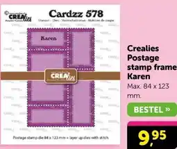 Boekenvoordeel Crealies Postage stamp frame Karen aanbieding