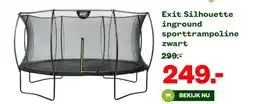 Welkoop Exit Silhouette inground sporttrampoline zwart aanbieding