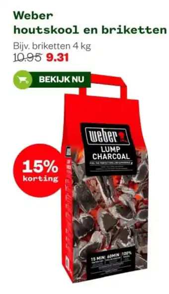 Welkoop Weber houtskool en briketten aanbieding