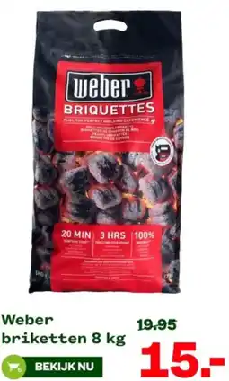 Welkoop Weber briketten 8 kg aanbieding