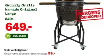 Welkoop Grizzly Grills kamado Original Large aanbieding
