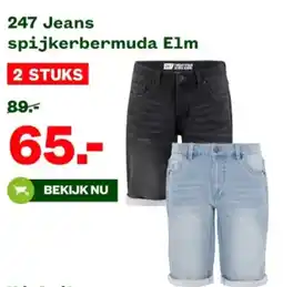 Welkoop 247 Jeans spijkerbermuda Elm aanbieding