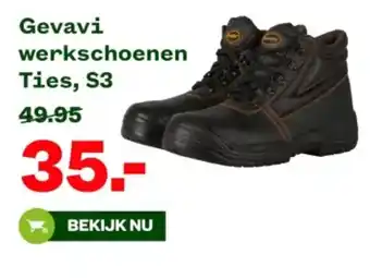 Welkoop Gevavi werkschoenen Ties, S3 aanbieding