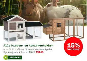 Welkoop Alle kippen en konijnenhokken aanbieding