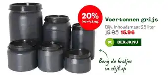 Welkoop Voertonnen grijs aanbieding