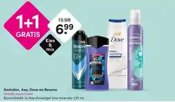DA Gehele assortiment Andrélon, Axe, Dove en Rexona aanbieding