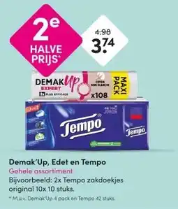 DA Demak'Up, Edet en Tempo Gehele assortiment aanbieding