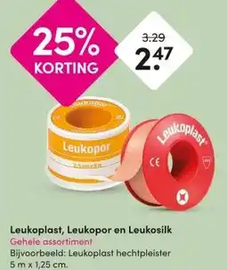 DA Leukoplast, Leukopor en Leukosilk Gehele assortiment aanbieding