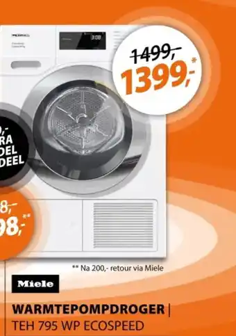Expert Miele warmtepompdroger aanbieding