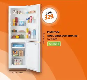 Expert Inventum koel vriescombinatie KV1500W aanbieding