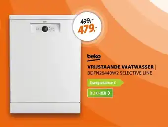 Expert Beko Vrijstaande vaatwasser BDFN26440W2  selective line aanbieding